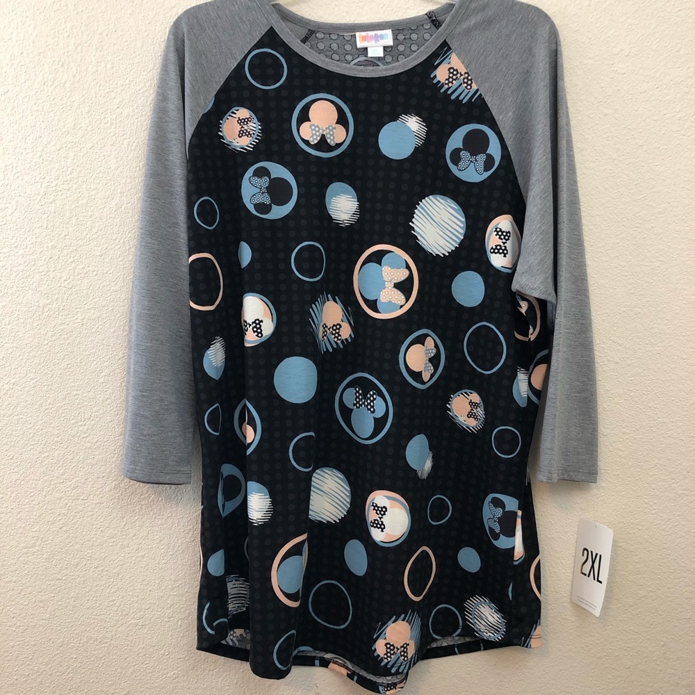 NWT LuLaRoe Disney Randy Baseball Tee Minnie Mouse